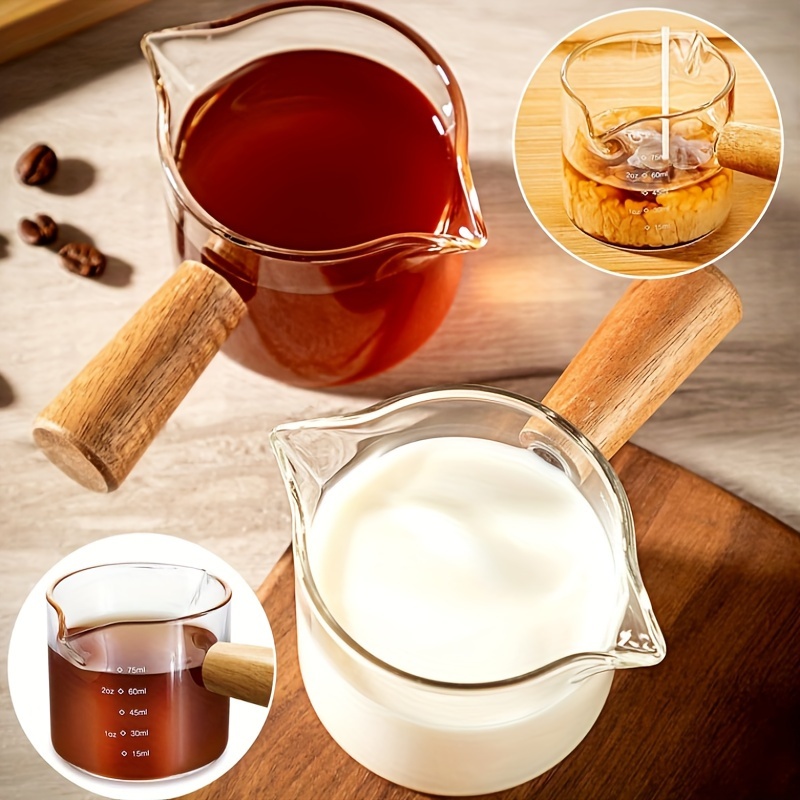 Espresso Shot Glass - Taza medidora de vidrio resistente al