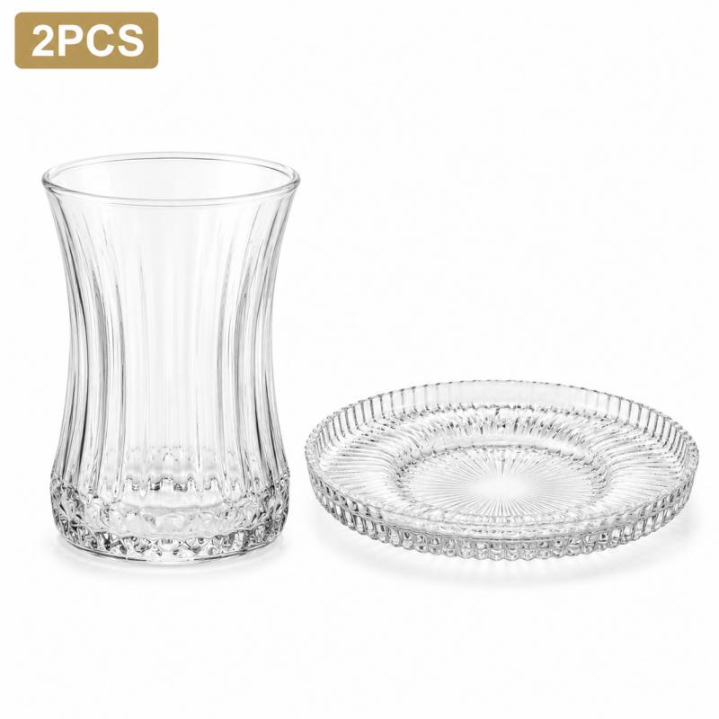 Juego de 2 Tazas y Platos de V - Espresso Shot Glass reseña y precio