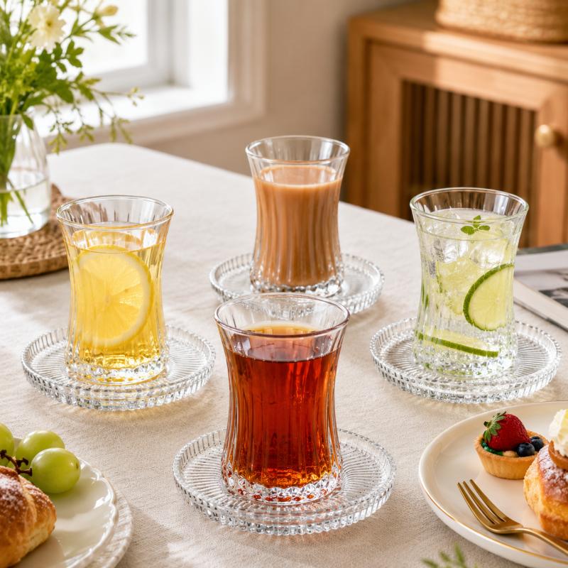 Juego de 2 Tazas y Platos de V - Espresso Shot Glass reseña y precio